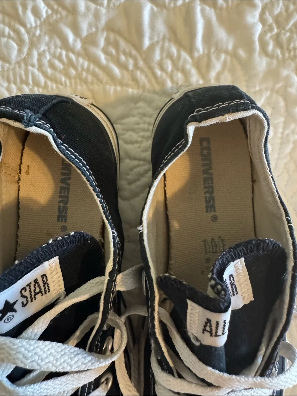 Converse Kids Black and White Low-Top Canvas Sneakers